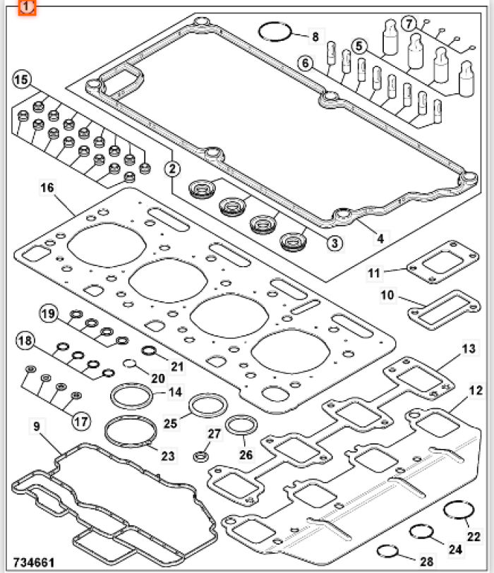 TOP GASKET KIT TC/TCA 320/09217